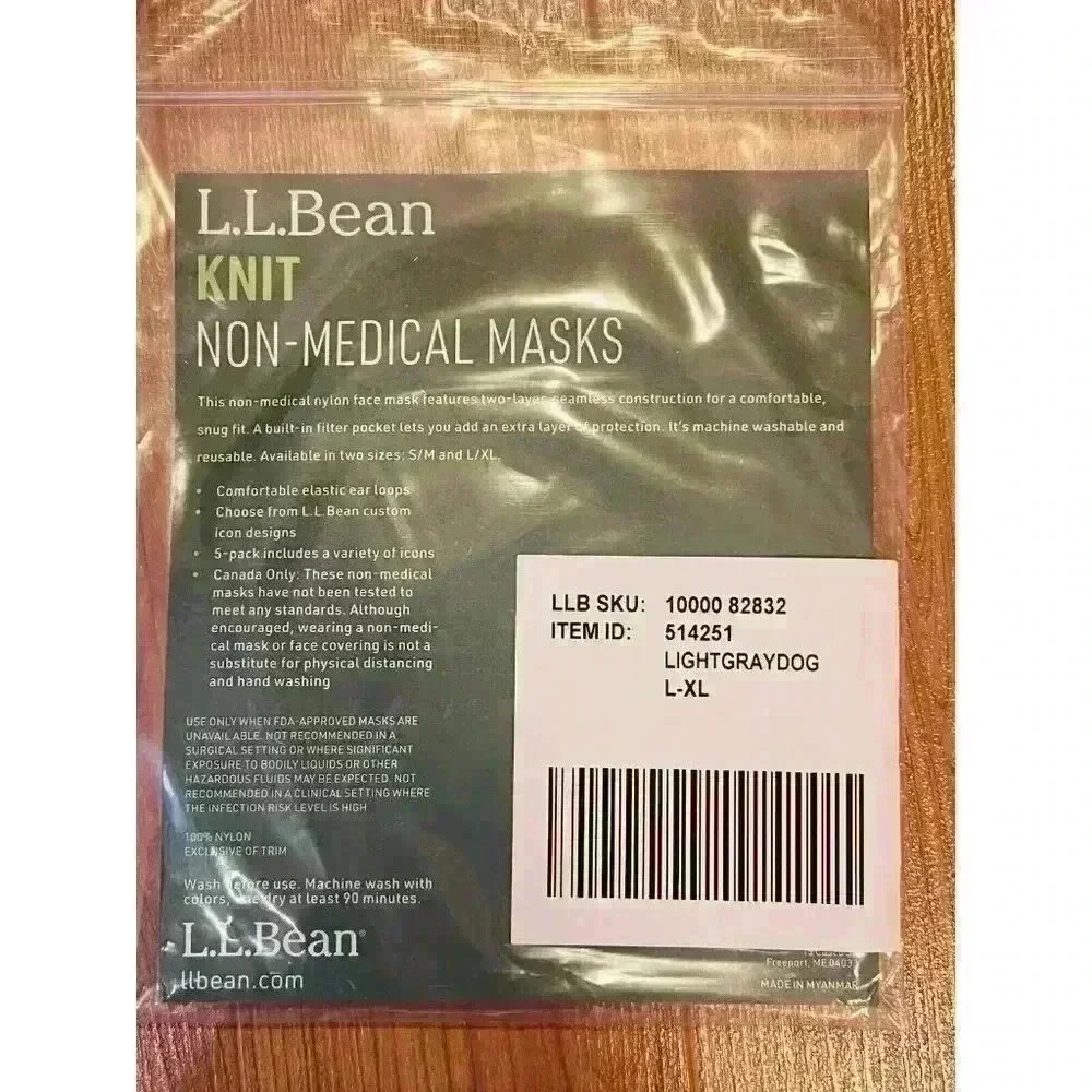 Pet Dog Hearts And Birthday Bandana Set And L.L. Bean Dog Printed Face Mask
